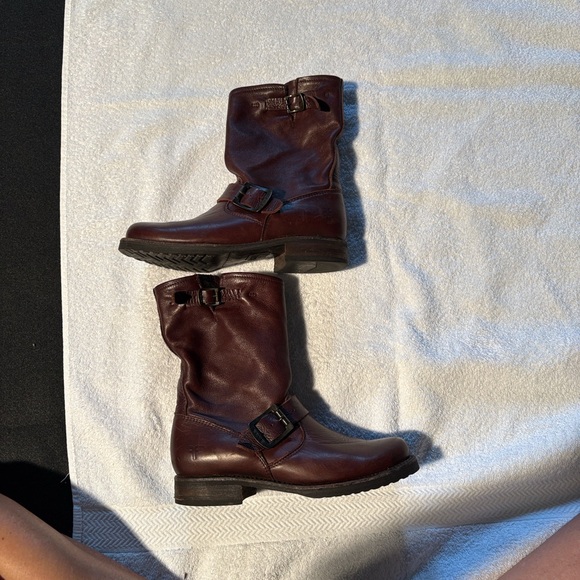 Frye Veronica Slouchy Short Boot - Brown - Picture 8 of 11